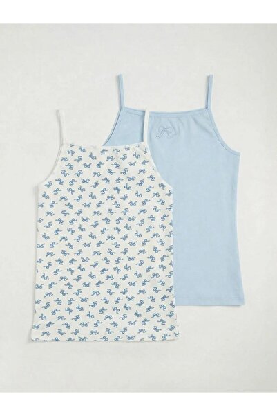 LC Waikiki Tricou albastru pentru fete, pachet de 2 (S6)