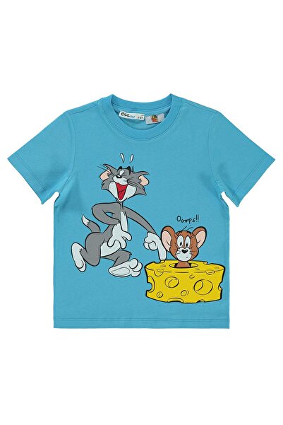Tom and Jerry cu imprimeu Tricou pentru copii 2-5 ani - Albastru 2-3 ani