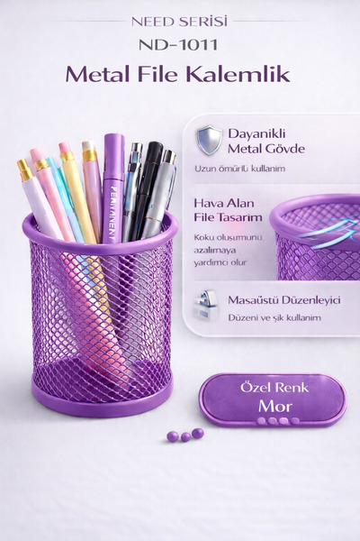 Need Metal File Kalemlik Mor Nd-1011