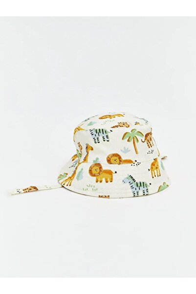 LC Waikiki قبعة دلو للأطفال الأولاد باللون البيج مطبوع (S6)