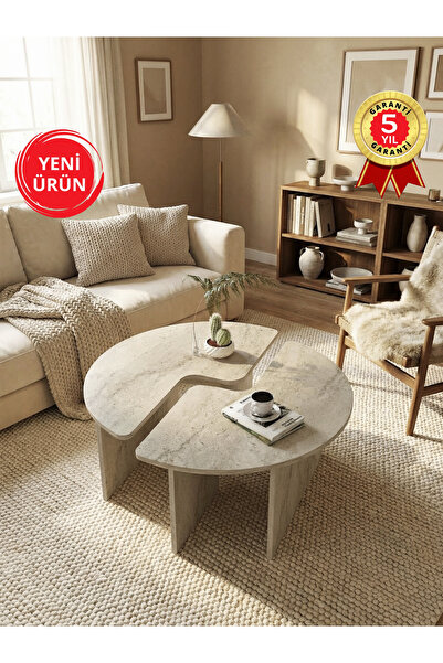 dorpek Dorena Ayarlanabilir Modüler İkili Orta Sehpa, Salon Orta Sehpa, Moder...