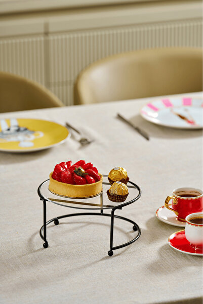 Edora Home Siyah Küçük Boy Sunumluk Metal Hediyelik Dekorasyon İkramlık / Şef...