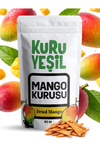 Kuru Yeşil Mango Kurusu – 50 Gr – Şekersiz – Doğal Kurutulmuş Meyve
