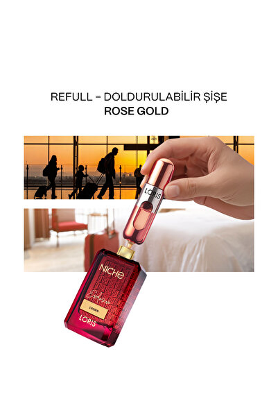 Loris Doldurulabilir Mini Parfüm Şişesi 5 ML | Rose Gold