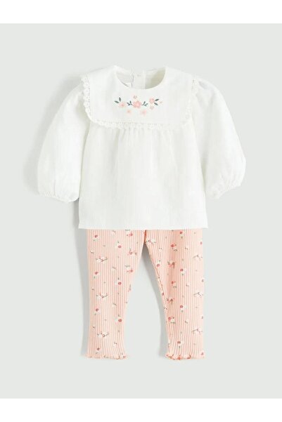 LC Waikiki Floral Baby Girl Blouse and Leggings (S6)