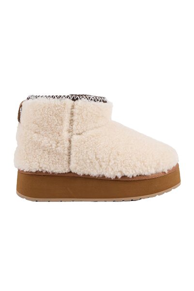 EMU Australia حذاء نسائي أبيض من Stinger Micro Flatform Teddy WOMEN'S BOOTS W...