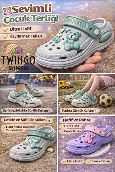 Twingo شبشب يومي لتقويم العظام من إيموجي كروس للأطفال للجنسين