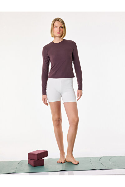 Bisiklet Yaka Uzun Kollu Slim Fit Spor Tişört