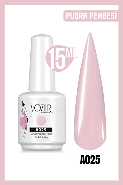 MOZIUR Kalıcı Oje UV Led A025 (PEMBE SERİSİ) 15ml