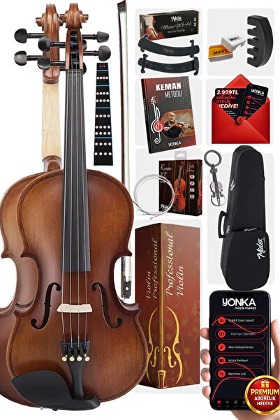 Midex Lma-544tys 3/4 Pro Keman Çocuk Kemanı 10-13 Yaş (YASTIK SUSTURUCU YEDEK...