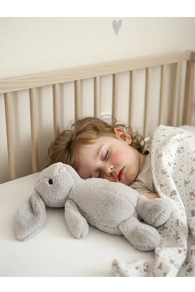 Babyjem Uyku Arkadaşım Oturabilen Tavşan Gri 30 cm