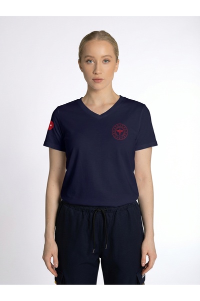 Pratik Medikal 112 Tricou cu decolteu în V pentru sănătate de urgență, unisex