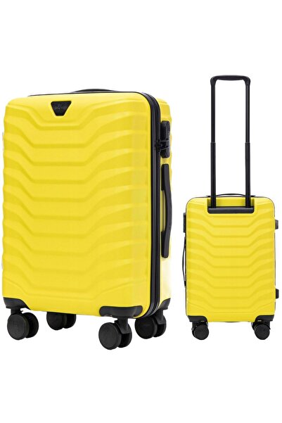 wings Troler de cabină PEAFOWL 38L galben, din ABS, cu încuietoare și roți