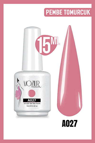 MOZIUR Kalıcı Oje Uv Led A027 (PEMBE SERİSİ) 15ml