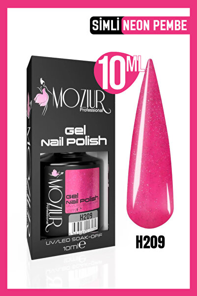 MOZIUR Kalıcı Oje Uv Led H209 Simli (BARBİE SERİSİ) 10ml