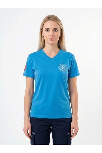 Pratik Medikal Tirkizna 112 hitna medicinska majica sa V-izrezom, unisex