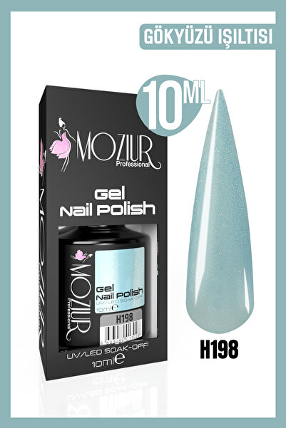 MOZIUR Kalıcı Oje Uv Led H198 (SİMLİ BEBE MAVİSİ) 10ml