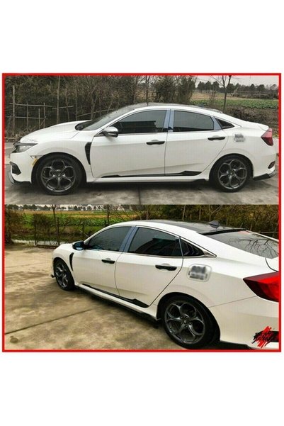 SNTGARAGE Cıvıc 2016-2020 Fc5 Piano Black siyah boyalı Yan Kapı Çıtası kapı koruma çıta