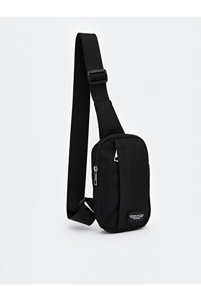 LC Waikiki Geantă neagră pentru piept cu fermoar pentru bărbați (S6)