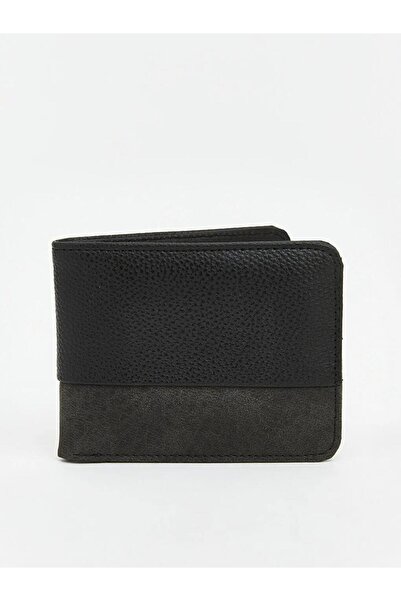 LC Waikiki Portofel pentru bărbați cu aspect de piele neagră (S6)