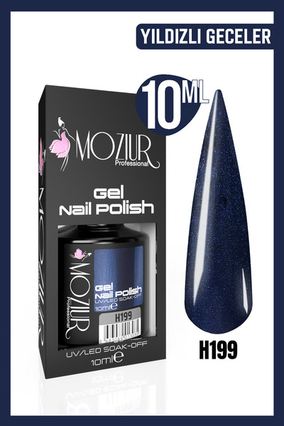 MOZIUR Kalıcı Oje Uv Led H199 (SİMLİ SERİSİ) 10ml