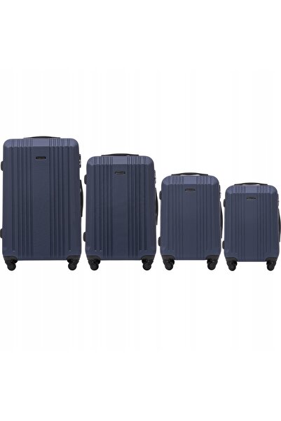 OEM Set de bagaje Wings KESTREL cu 4 piese, ABS+ durabil, albastru închis, ro...