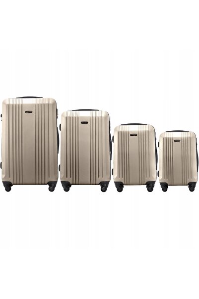 OEM Set de bagaje Wings KESTREL cu 4 piese, rotire 360°, culoare șampanie, AB...
