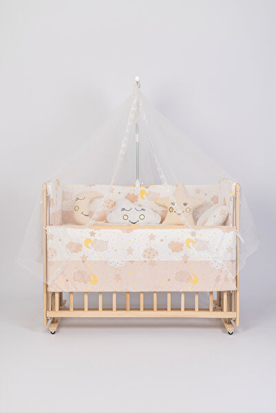 Jasmin طقم نوم لسرير الأطفال كوفي ستار 10 قطع + ناموسية وحامل هدية