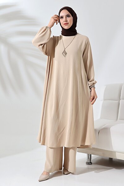 Berel Moda Σετ Tam Kiloş Mevlana-Μπεζ/Κρεμ