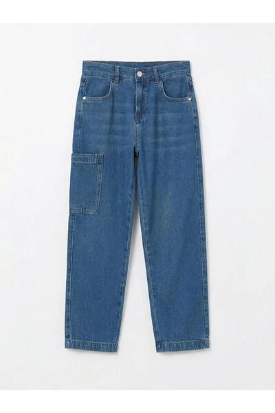 LC Waikiki Ίντιγκο Παντελόνι Τζιν Κάργκο για Αγόρια με Χαλαρή Εφαρμογή (S6)