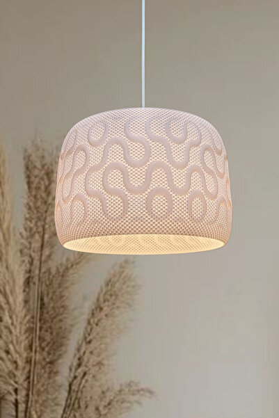decory Snaky Mesh Dokulu Modern Avize, Pinterest Tarzı Tekli Sarkıt Avize (Bi...