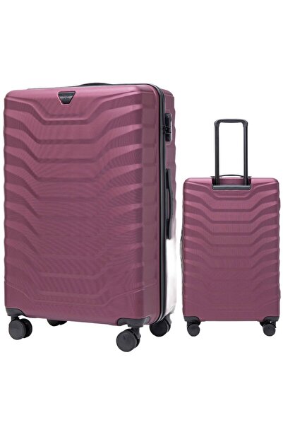 wings Valiză rigidă mare Peafowl Burgundy, 97 l, cu încuietoare TSA și roți p...