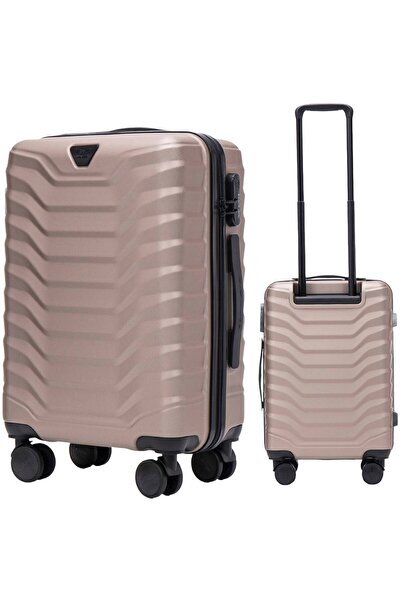 wings Bagaj de cabină PEAFOWL cu 4 roți, culoare șampanie, ABS, 38L, închider...