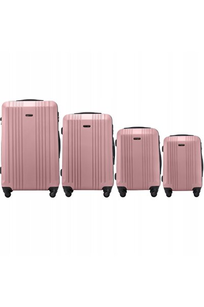 OEM Set de bagaje Wings KESTREL, auriu-roșu, cu 4 piese, încuietoare TSA și r...