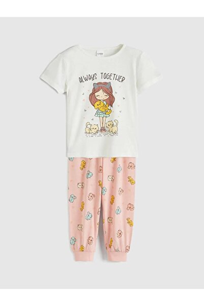 LC Waikiki Komplet pidžama za devojčice kratkih rukava (S6)