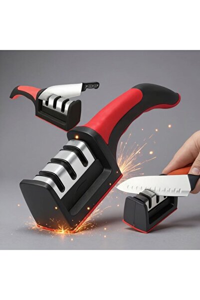 Iso Ascutitor de cuțite 3 în 1 – Ușor, Rapid și Eficient, cu Mâner Ergonomic ...