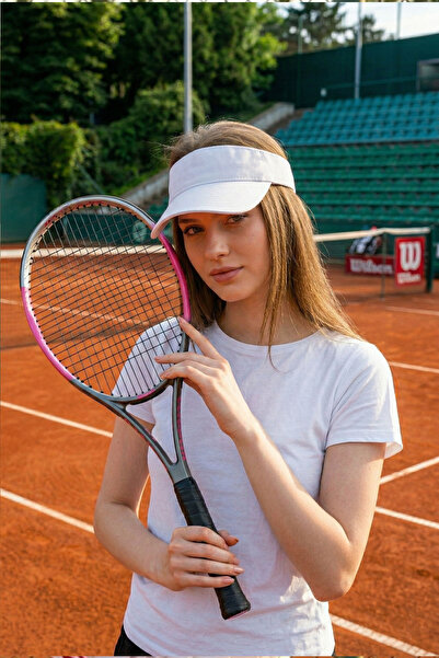 Ritagarcia Uv Koruyuculu Unisex Siperlikli Beyaz Tenisci Vizör Şapka