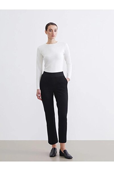 LC Waikiki Γυναικείο παντελόνι κρεπ με ελαστική μέση (S6)