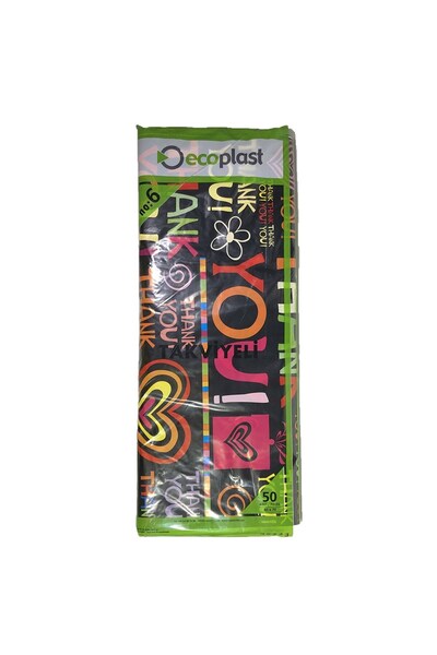 ECOPLAST Colored Reinforced Bag 60 X 70 cm (no 6) 50 Pieces