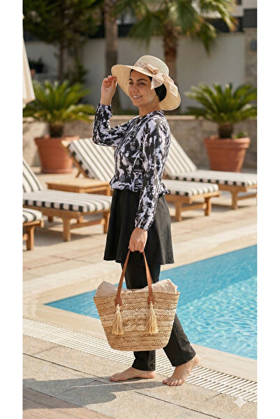 dilberfashion Bone Gifted Ela Model Hijab Swimsuit Set