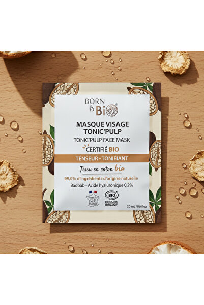 Born to Bio قناع وجه من قطن من تونيك بَلْب - عضوي معتمد