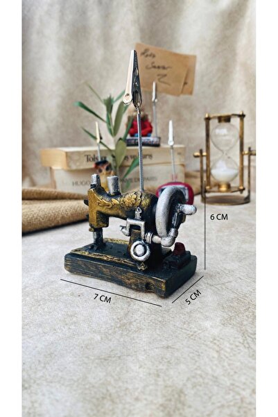 polyester döküm Not Tutucu Retro Dikiş Makinası
