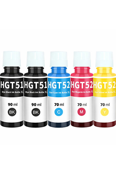 HP GT51XL-GT52XL  Uyumlu  SET + 1 Siyah  DeskJet GT-5820 GT-5810 GT-5822 İnk ...