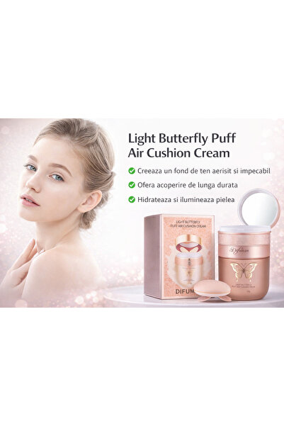 STYLUX Fond de ten Cushion Butterfly Air BB Cream 30g Acoperire Naturala Hidratant Rezistent