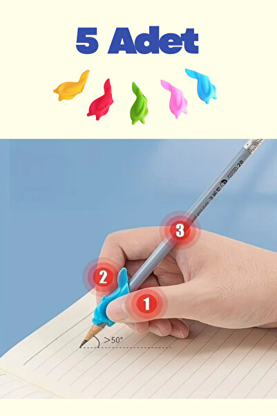 motossori Kalem Tutma Aparatı Silikon - Sevilen Balık Şekli (Kalem tutmayı Öğ...