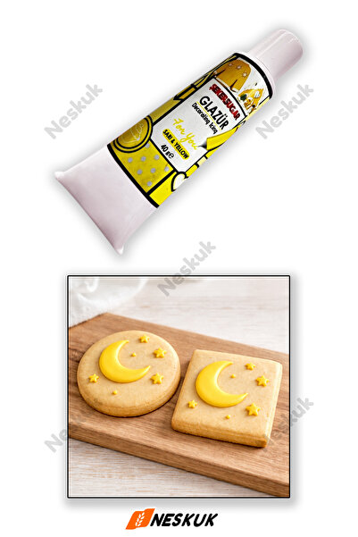 ŞEKER & SUGAR Hazır Glazür / Kurabiye Üzerine Yazı / Kurabiye Süsleme / Sarı ...