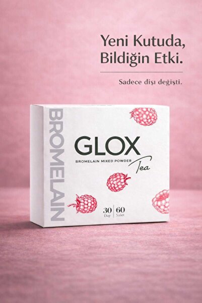 Glox Tea Gloxtea Bromelain Içeren Bitkisel Detox Çayı 1 aylık Glox