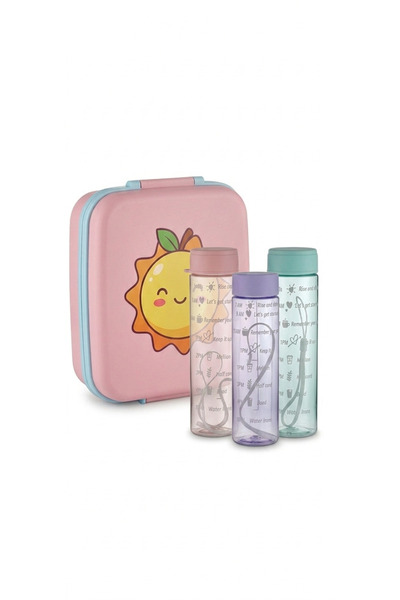 ÇİĞDEMCE 3'lü Çocuk meşrubat sulukları seti,okul beslenme çantaları için ideal