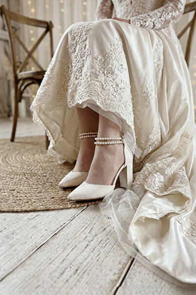 Modavien Ženske biserne svadbene cipele ( 8 cm )