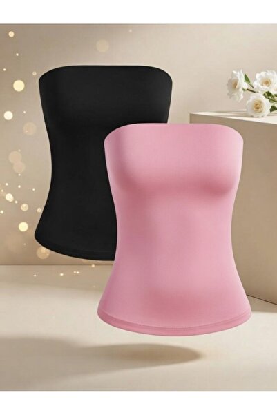 Olyssia Ženski crno-roza bodi Bez bretela – Stilski, Uskog kroja , Elastično ...